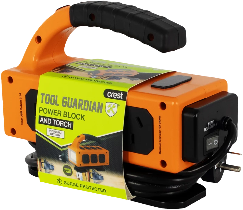 Tool Guardian 5-Way Power Block with Worklight