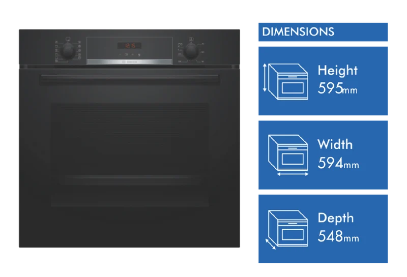 Bosch Series 4 60cm Pyrolytic Oven- Black