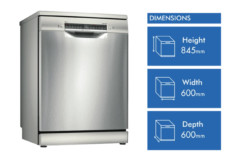 Bosch Series 4 Freestanding Dishwasher Stainless Steel
