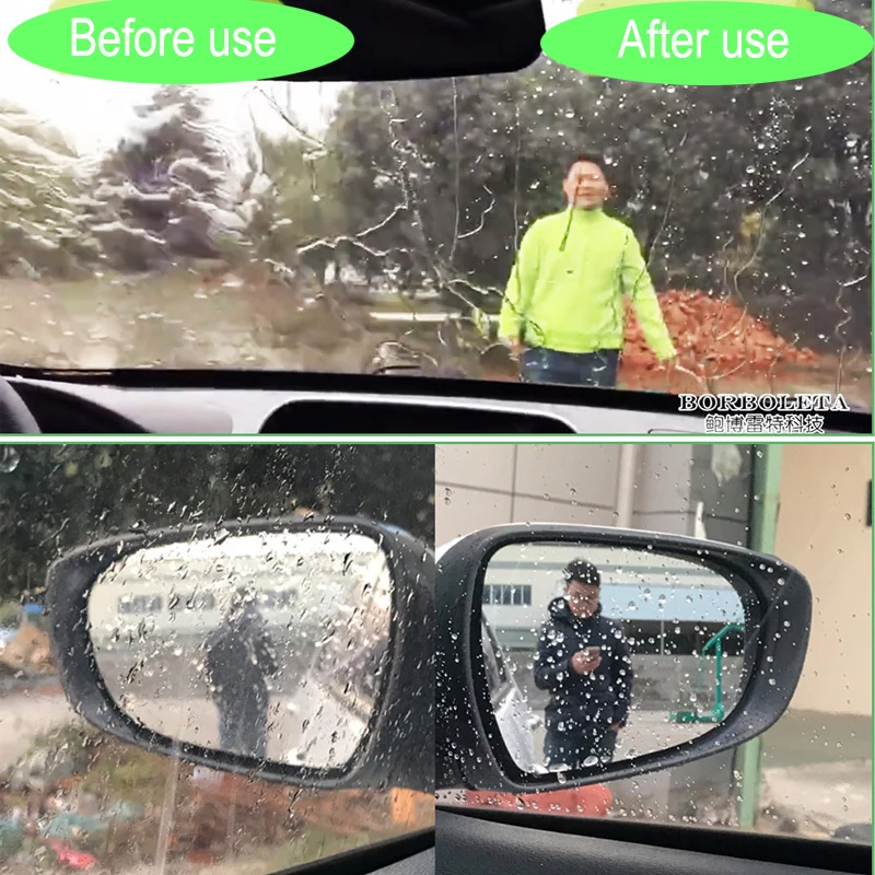 Spray Anti-pluie Waterproof Nano Hydrophobic pour pare-brise rétroviseur et casque