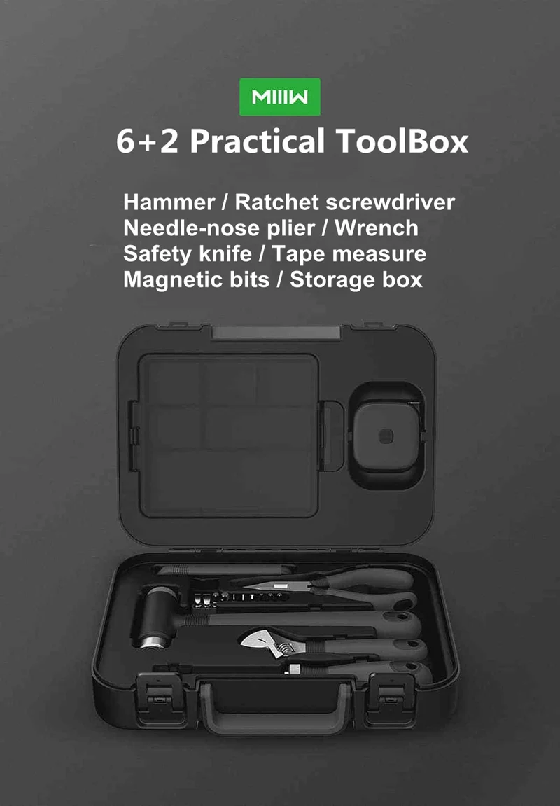 Xiaomi 6+2 DIY Boite à outils premium Tool Box mijia