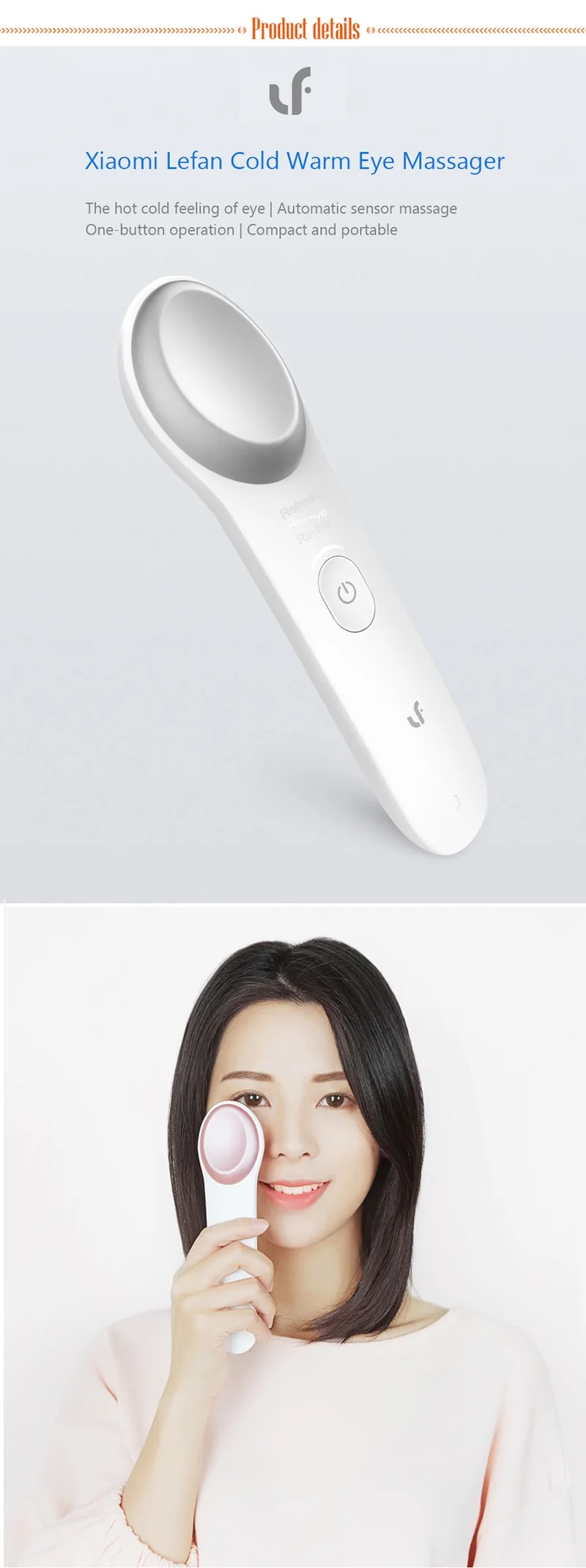 Xiaomi Masseur occulaire chauffant et refroidssant soin des yeux USB Port