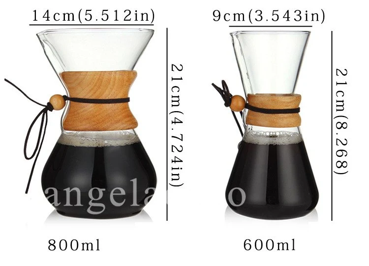 Glass Coffee Pot Dripper Moka Tea Maker Percolator Barista Tools Espresso Manual Kettle Teapot With Stainless Steel Infuser