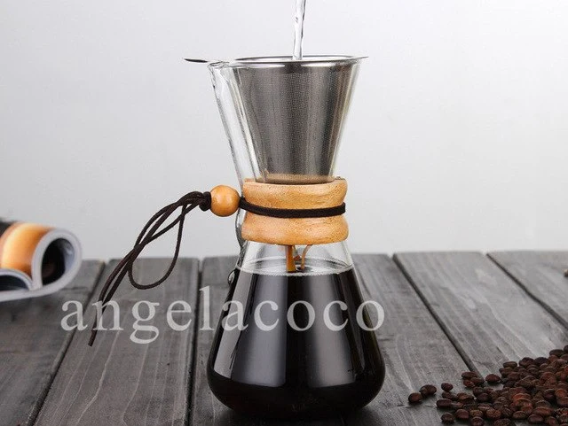 Glass Coffee Pot Dripper Moka Tea Maker Percolator Barista Tools Espresso Manual Kettle Teapot With Stainless Steel Infuser