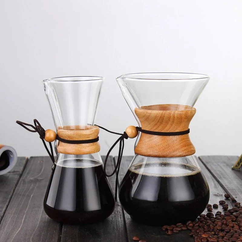 Glass Coffee Pot Dripper Moka Tea Maker Percolator Barista Tools Espresso Manual Kettle Teapot With Stainless Steel Infuser