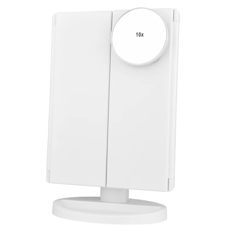 Mirroir maquillage 4 en 1.Touch Screen 1X 2X 3X 10X 22 leds