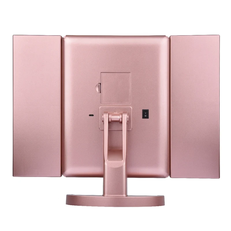 Mirroir maquillage 4 en 1.Touch Screen 1X 2X 3X 10X 22 leds