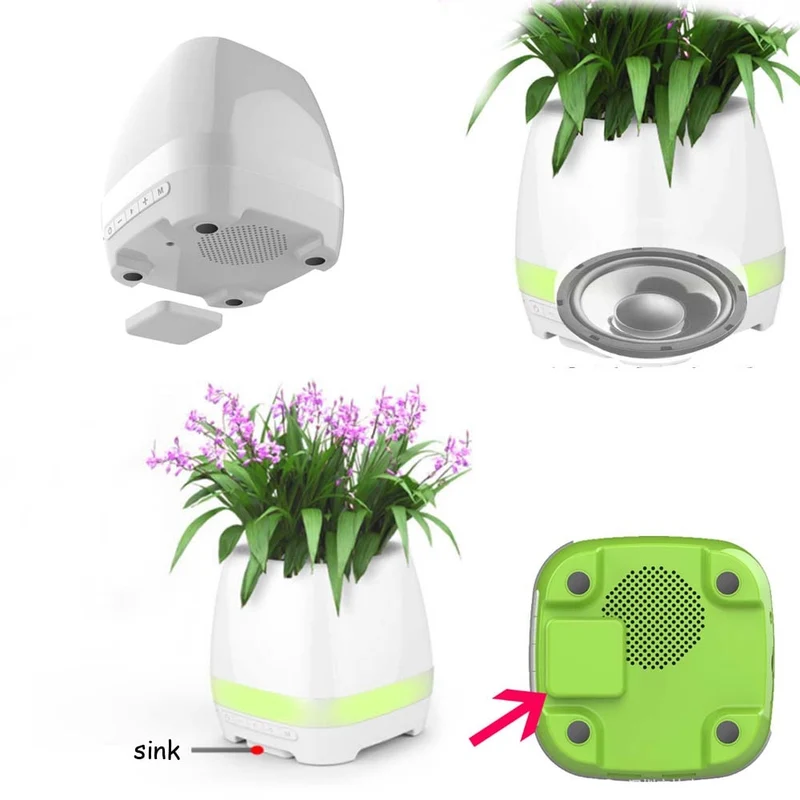 Pot de fleur Mini Bluetooth Speakers Wireless FM Radio