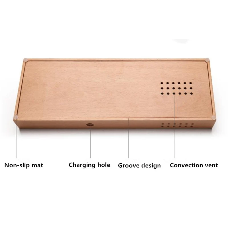 6 en 1 Station recharge induction en bois enceinte wireless et générateur d'aube sel d'Himalaya