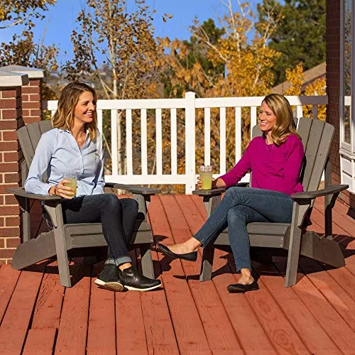 Lifetime Faux Wood Adirondack Chair, Gray - 60204