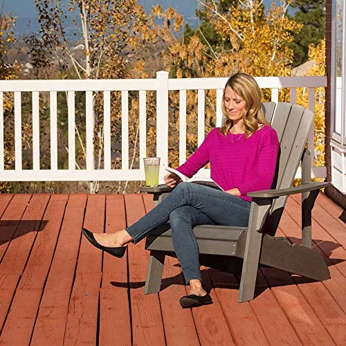 Lifetime Faux Wood Adirondack Chair, Gray - 60204