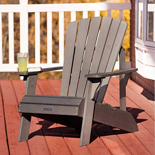 Lifetime Faux Wood Adirondack Chair, Gray - 60204