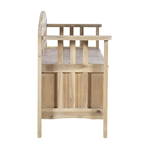 Linon Bench, Natural Wash