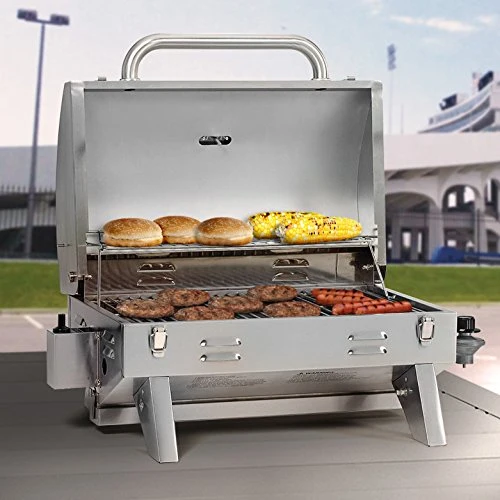 Masterbuilt 205 Stainless Steel Gas Grill, Tabletop (Old Version)