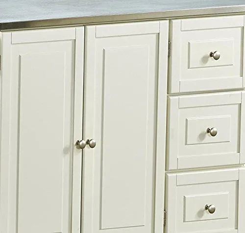 Liberty Off-White Kitchen Cart with Stainless Steel Top by Home Styles