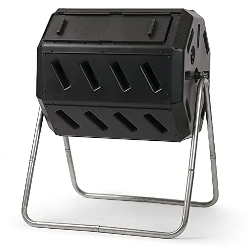 IM4000 Dual Chamber Tumbling Composter (Black)
