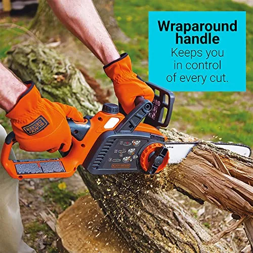 BLACK+DECKER 40V MAX* Cordless Chainsaw, Tool Only, 12 in. (LCS1240B)