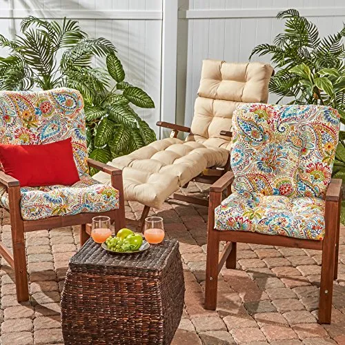 Greendale Home Fashions 72-inch Outdoor Chaise Lounge Cushion, Stone