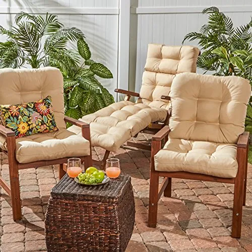 Greendale Home Fashions 72-inch Outdoor Chaise Lounge Cushion, Stone