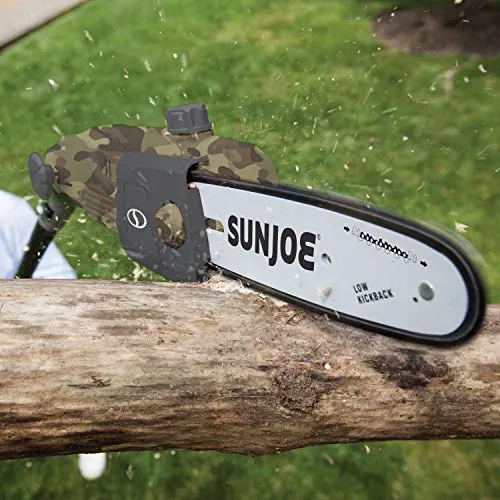 Sun Joe SWJ803E-CMO 10 inch 8.0 Amp Electric Multi-Angle Pole Chain Saw, Camo