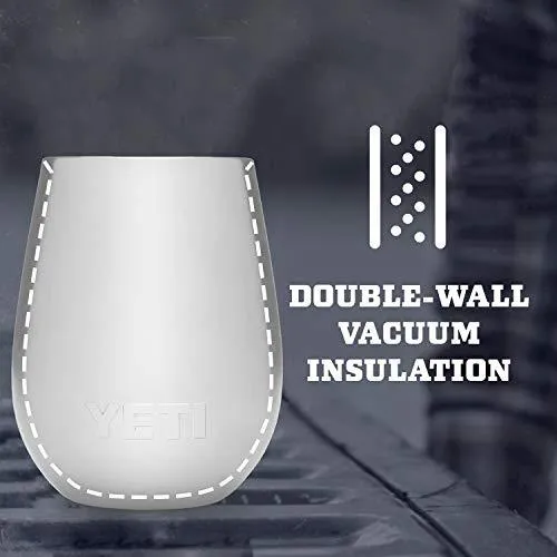 YETI Rambler 10 oz Stainless Steel Vacuum Insulated Wine Tumbler, 2 Pack, Navy