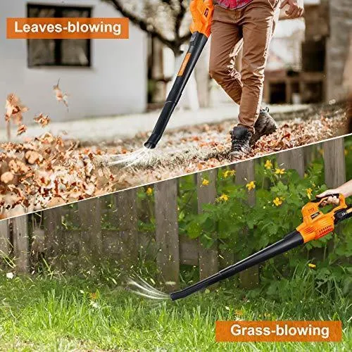 SnapFresh Leaf Blower - 20V Cordless Leaf Blower with Battery & Charger, Electric Leaf Blower for Yard Cleaning, Lightweight Leaf Blower Battery Powered for Snow Blowing (Battery & Charger Included)
