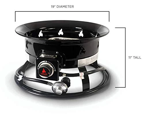 Outland Living Model 823 Portable Propane Fire Pit, Black