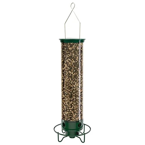 Droll Yankees YF-M Yankee Flipper Squirrel-Proof Bird Feeder, 17.25", Green