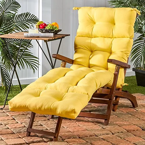 Greendale Home Fashions 72-Inch Indoor/Outdoor Chaise Lounger Cushion, Sunbeam