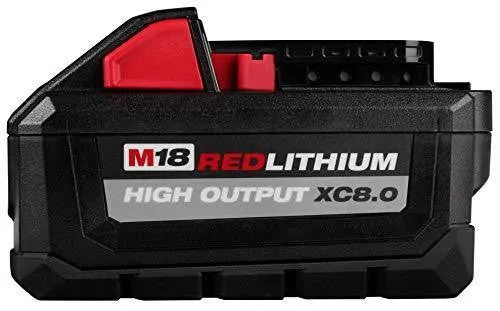 MILWAUKEE 48-11-1880 M18 REDLITHIUM HIGH OUTPUT 18v 8.0 Ah Lithium-Ion Battery Pack