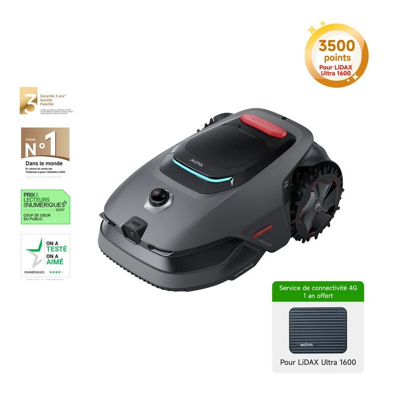 Robot tondeuse MOVA LiDAX Ultra