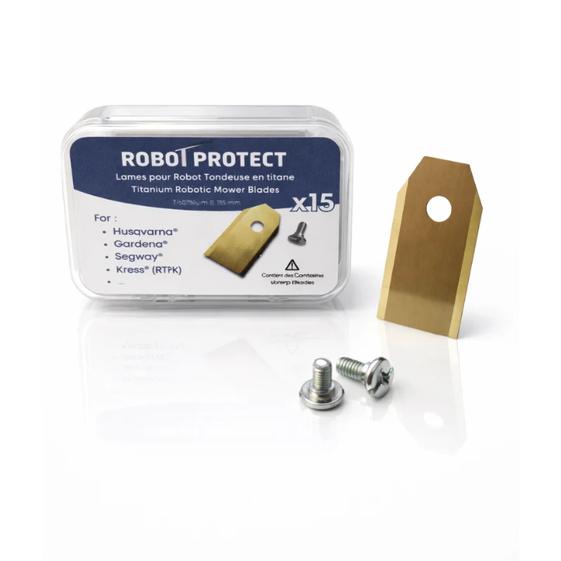 15 lames robot tondeuse compatibles Husqvarna, Segway et Gardena + vis