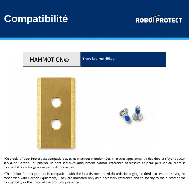 30 Lames robot tondeuse compatibles Mammotion + vis