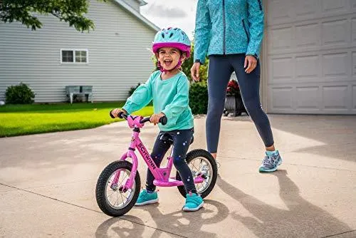 Schwinn Toddler Balance Bike, 12-Inch Wheels, Beginner Rider Training, Pink