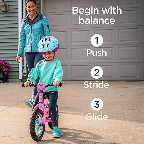 Schwinn Toddler Balance Bike, 12-Inch Wheels, Beginner Rider Training, Pink