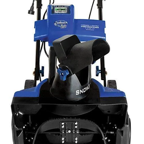 Snow Joe iON18SB-HYB 40-Volt iONMAX Hybrid Brushless Single Stage Snowblower Kit | 18-Inch | W/ 4.0-Ah Battery and Charger