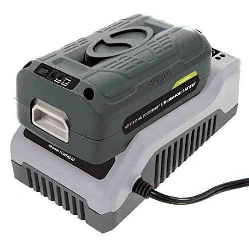 Snow Joe + Sun Joe iONMAX iBAT40 EcoSharp Lithium-Ion Battery | 40 Volt | 4.0 Ah