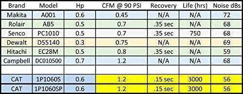 California Air Tools CAT-1P1060S Light & Quiet Portable Air Compressor, Silver
