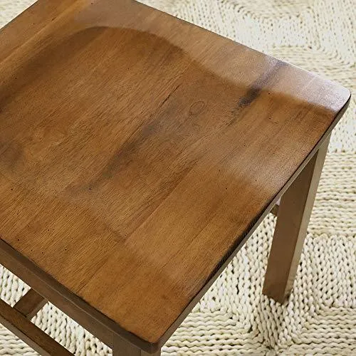 Walker Edison Solid Wood Farmhouse Dining Chairs X-Back Armless Kitchen Chairs, Set of 2 -Brown (CHW2AB)