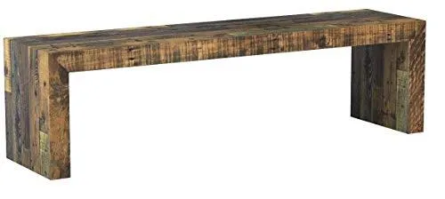 Signature Design by Ashley Sommerford Rustic Wood Dining Room Long Bench, Brown