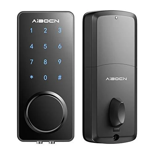 Aibocn Smart Lock, Keyless Entry Door Lock with Bluetooth, Electronic Keypad Deadbolt Lock, Smart Lock Front Door Works with APP Control, Voice, eKey and Code, Auto-Lock for Home Apartment Hotel