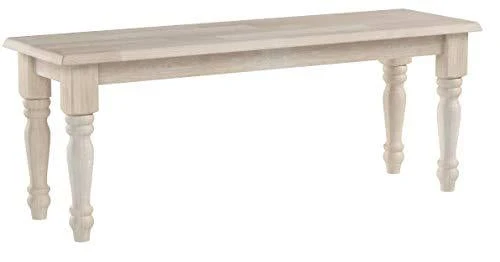 International Concepts Farmhouse Bench, Unfinished