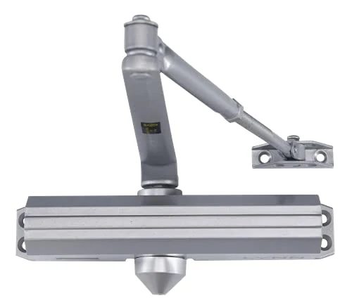 Medium/Heavy Duty Designer Commercial Door Closer - LYNN Hardware DC7016 (US26D Aluminum) Surface Mounted, Grade 1- ADA & UL 3 Hour Fire Rated, Adjustable Size 1-6 for entrances & Aluminum storefronts