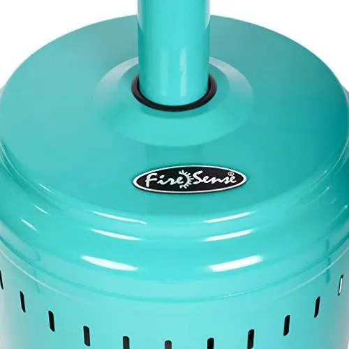 Fire Sense 61130 Powder Coated Patio Heater 46000 BTU, 18"L x 33"W x 87"H - Aqua Blue
