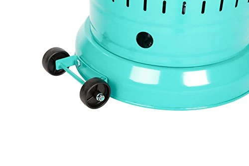 Fire Sense 61130 Powder Coated Patio Heater 46000 BTU, 18"L x 33"W x 87"H - Aqua Blue