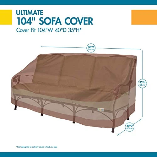 Duck Covers Ultimate Waterproof 104 Inch Patio Sofa Cover, Patio Furniture Covers