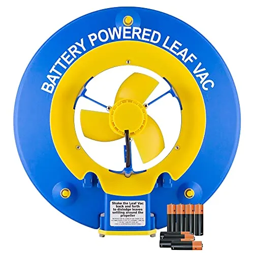 POOL BLASTER Leaf Vac Cordless Hoseless Pool Leaf Vacuum & Skimmer, Battery-Powered Swimming Pool Leaf Catcher with Heavy Duty Mesh Bag, for Inground and Above Ground Pools, by Water Tech