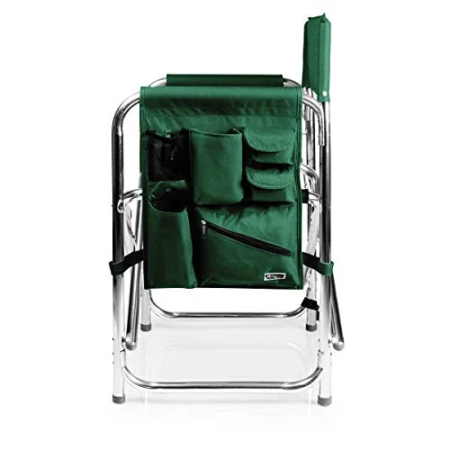 Sports Chair with Side Table - Beach Chair - Camp Chair for Adults, (Hunter Green)