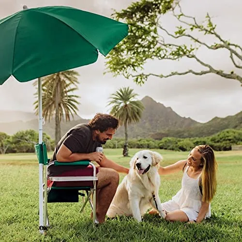 Sports Chair with Side Table - Beach Chair - Camp Chair for Adults, (Hunter Green)