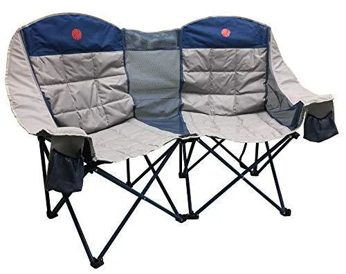 OmniCore Designs MoonPhase Home-Away LoveSeat Heavy Duty Oversized Folding Double Camp Chair Collection (Single, Double, Triple) (Double Loveseat)
